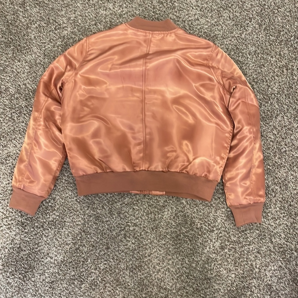 GAP pink satin bomber jacket - Picture 2 of 4